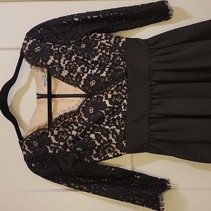 Eliza J black lace dress